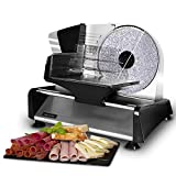 Cortafiambres Twin Rock'nCut de Cecotec.  2 Discos Intercambiables para Cortar Salami o Pan, Antiadherente y Revestimiento RockStone de Precisión, Espesor hasta 15 mm, 180 W, Metal, Plata